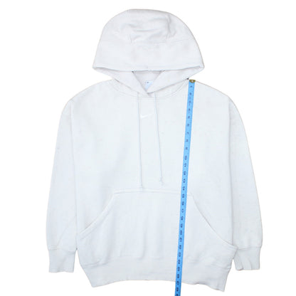 Mens UK Size L Nike White Pullover Hoodie