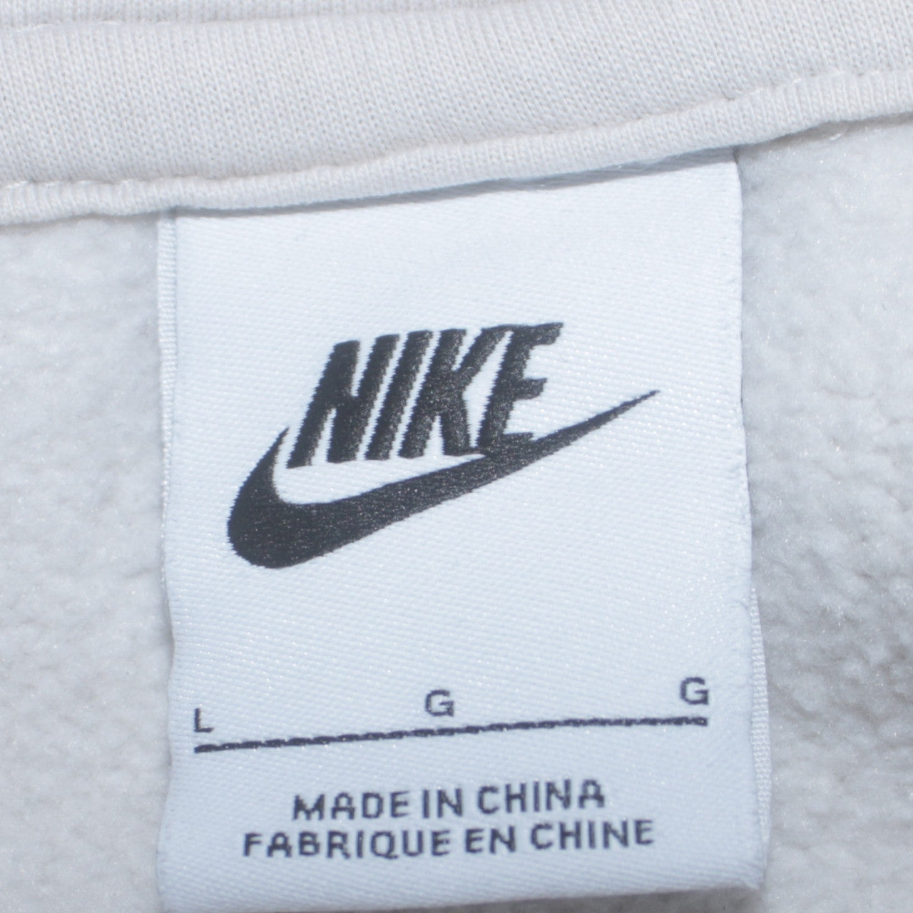 Mens UK Size L Nike White Pullover Hoodie