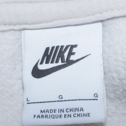 Mens UK Size L Nike White Pullover Hoodie