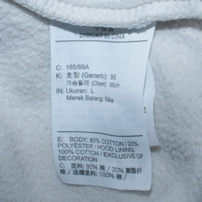 Mens UK Size L Nike White Pullover Hoodie