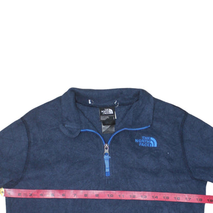 The North Face Boys Blue Fleece 1/4 Zip Pullover Sweatshirt Size L