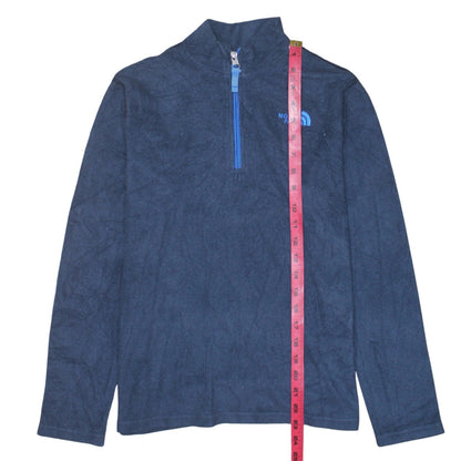 The North Face Boys Blue Fleece 1/4 Zip Pullover Sweatshirt Size L