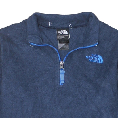 The North Face Boys Blue Fleece 1/4 Zip Pullover Sweatshirt Size L