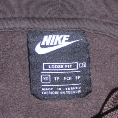 Mens UK Size XS Nike Brown Pullover Hoodie