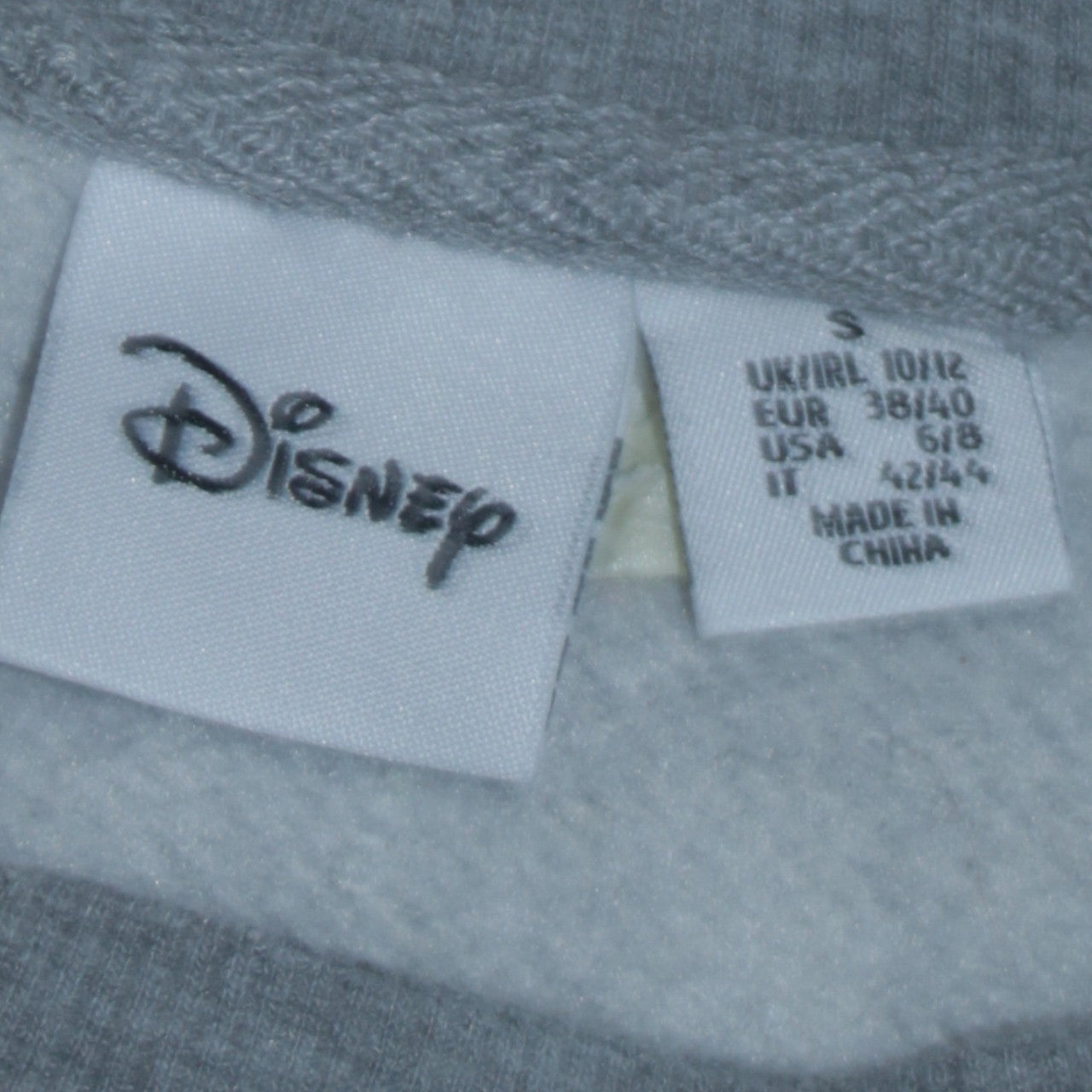 Womens UK Size 10/12 Disney Grey Pullover Sweatshirt