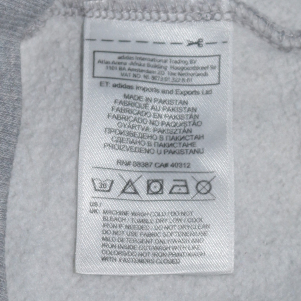 Womens UK Size 8 adidas Grey Full Zip Hoodie