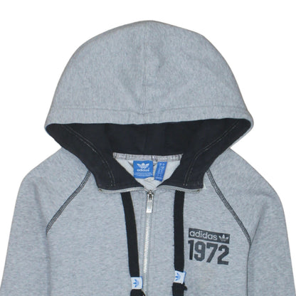 Womens UK Size 8 adidas Grey Full Zip Hoodie