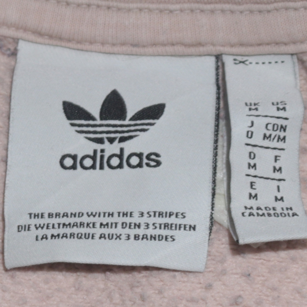 Mens UK Size M adidas Pink Pullover Sweatshirt