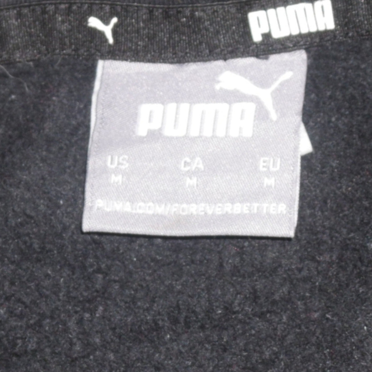 Mens UK Size M PUMA Black Pullover Hoodie