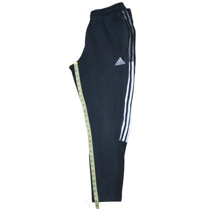 Adidas Men’s Black Jogger Sweatpants L Tapered Fit Fleece