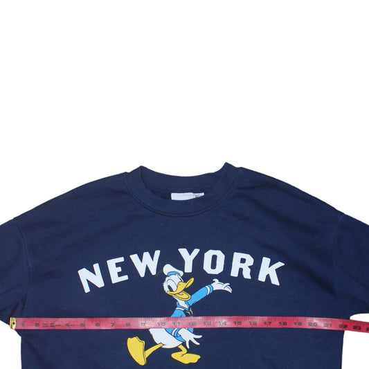 Womens UK Size S Disney Blue Pullover Sweatshirt
