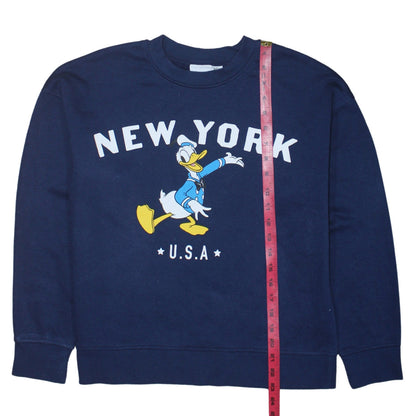 Womens UK Size S Disney Blue Pullover Sweatshirt