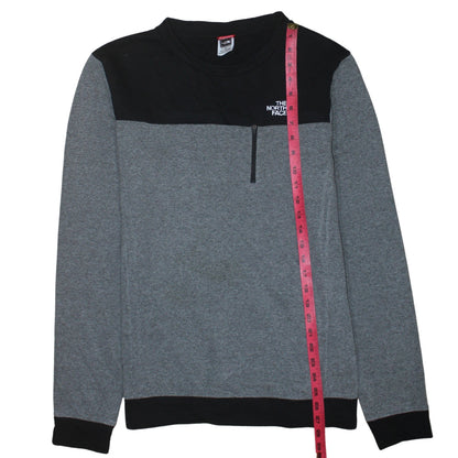 Mens UK Size S The North Face Grey 1/4 Zip Sweatshirt