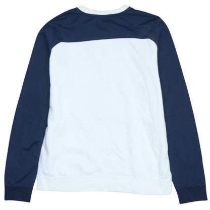 Nike Boys White Blue Logo Crew Neck Sweatshirt XL 13-15 Years