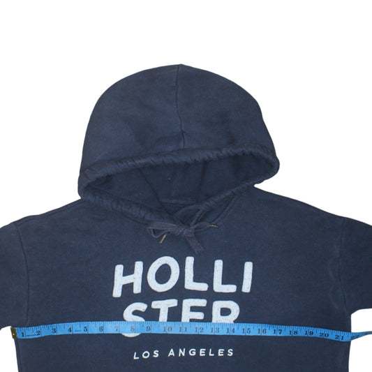 Mens UK Size M Hollister Blue Pullover Hoodie