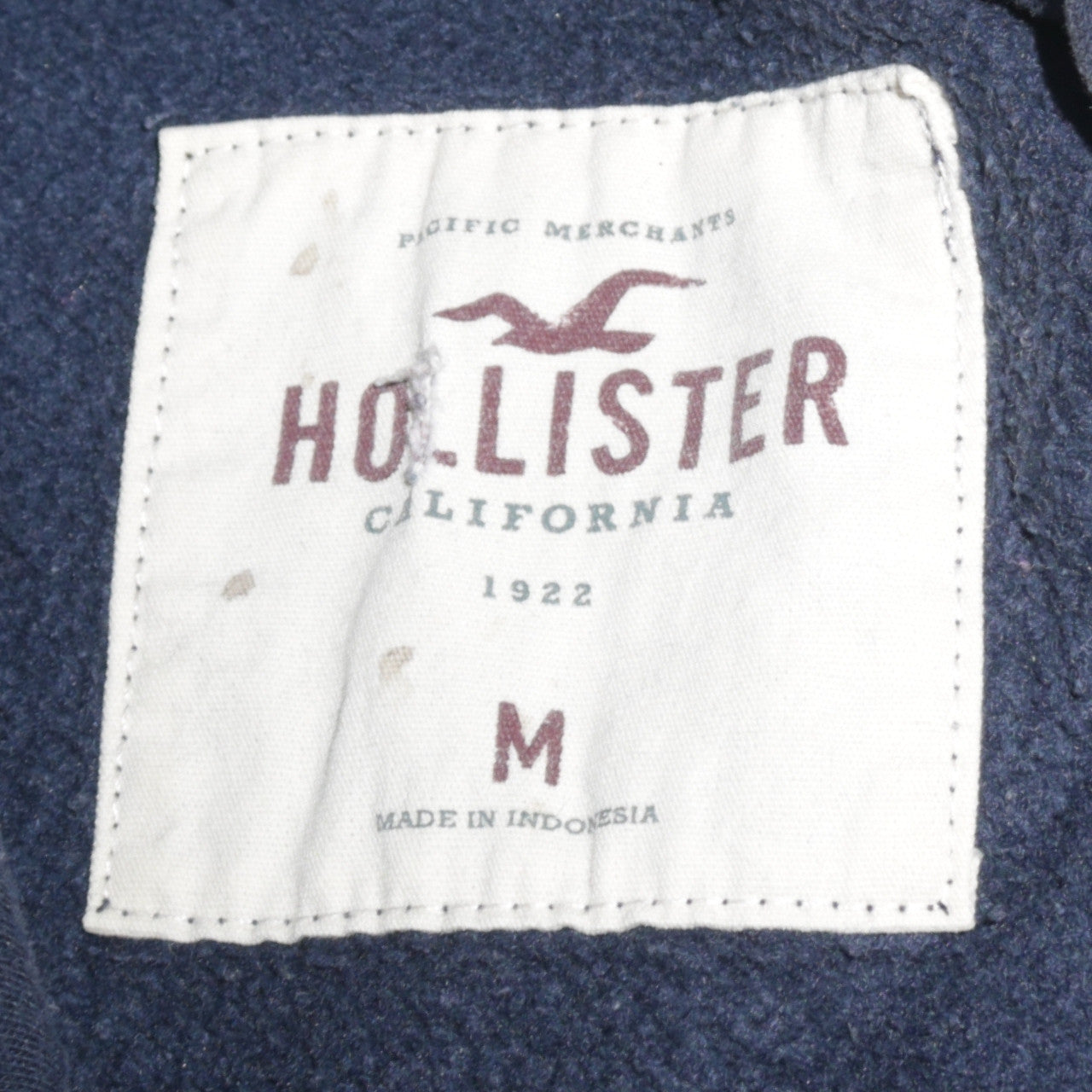 Mens UK Size M Hollister Blue Pullover Hoodie