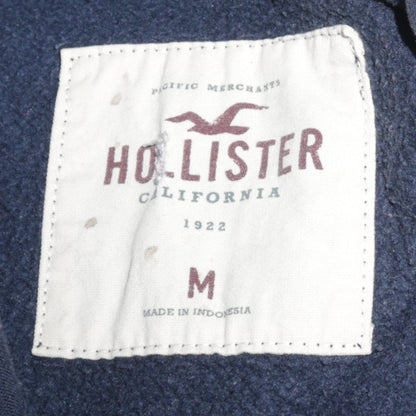 Mens UK Size M Hollister Blue Pullover Hoodie