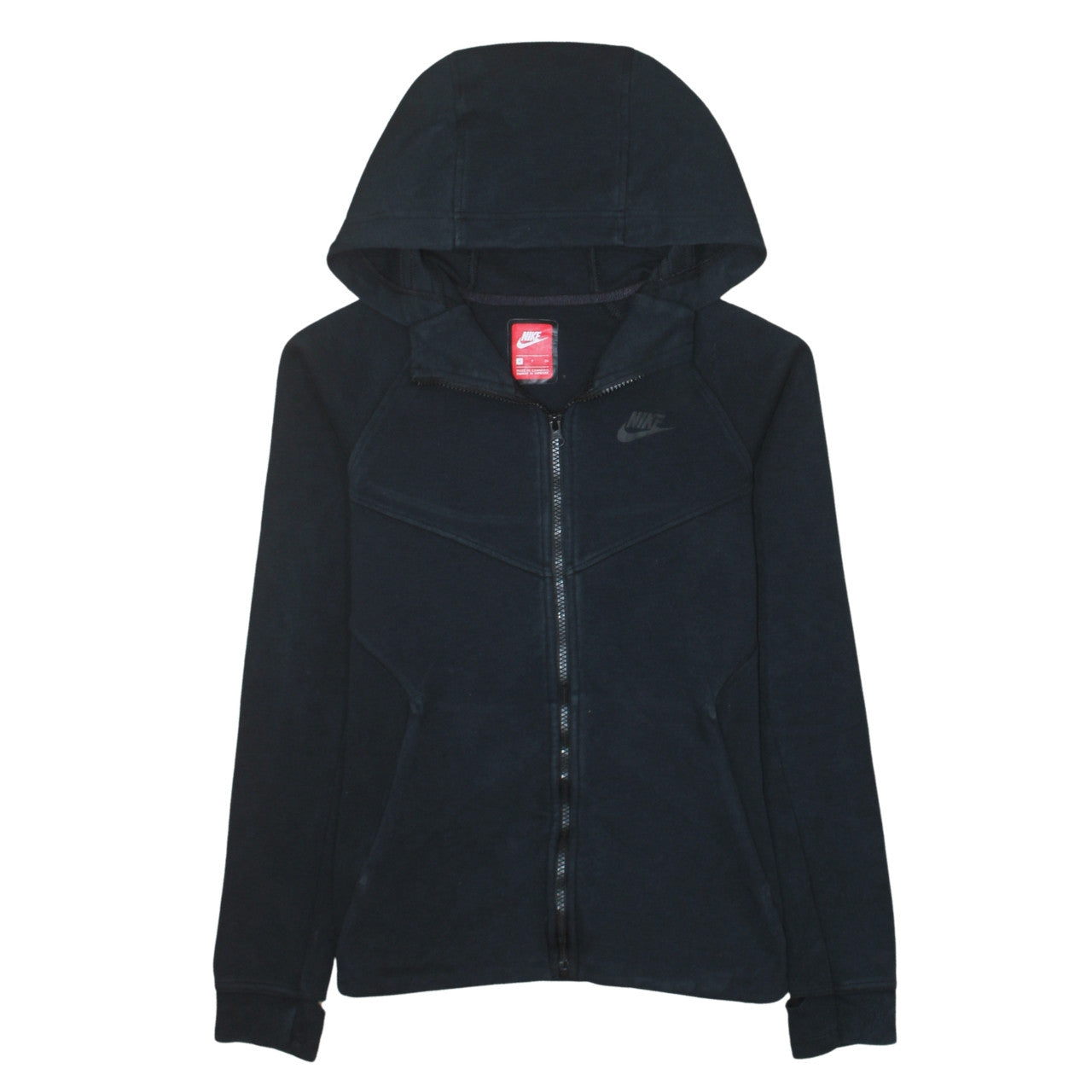 Womens UK Size S Nike Black Full Zip Hoodie