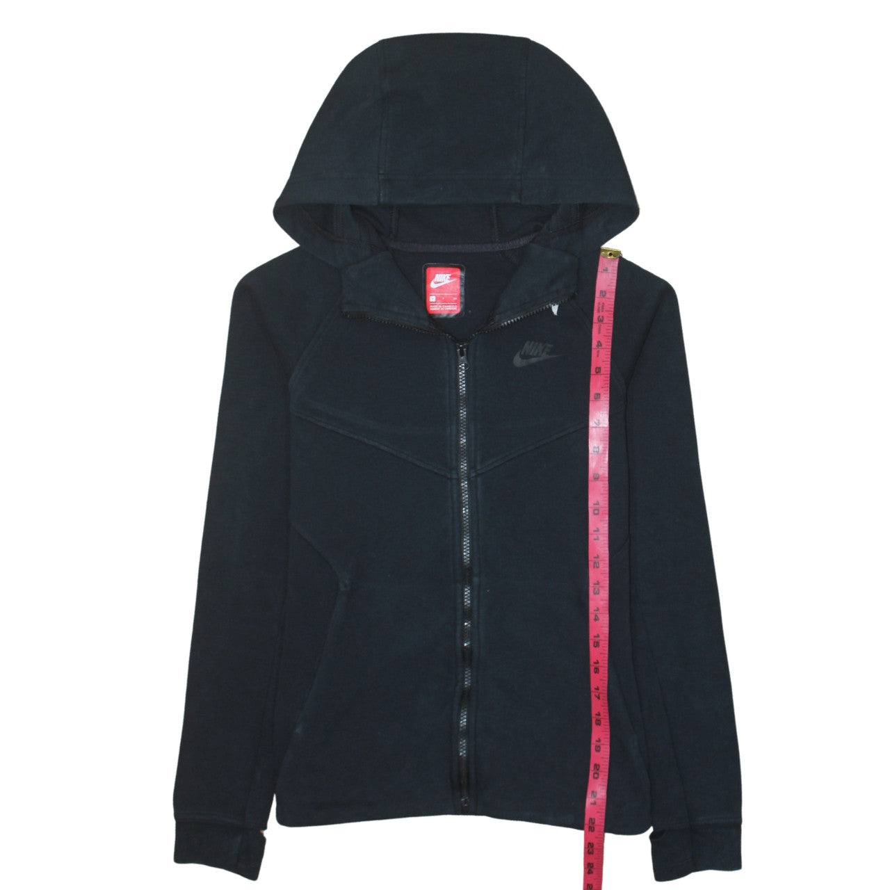 Womens UK Size S Nike Black Full Zip Hoodie