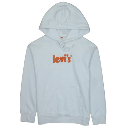 Womens UK Size XS Levi's White Pullover Hoodie