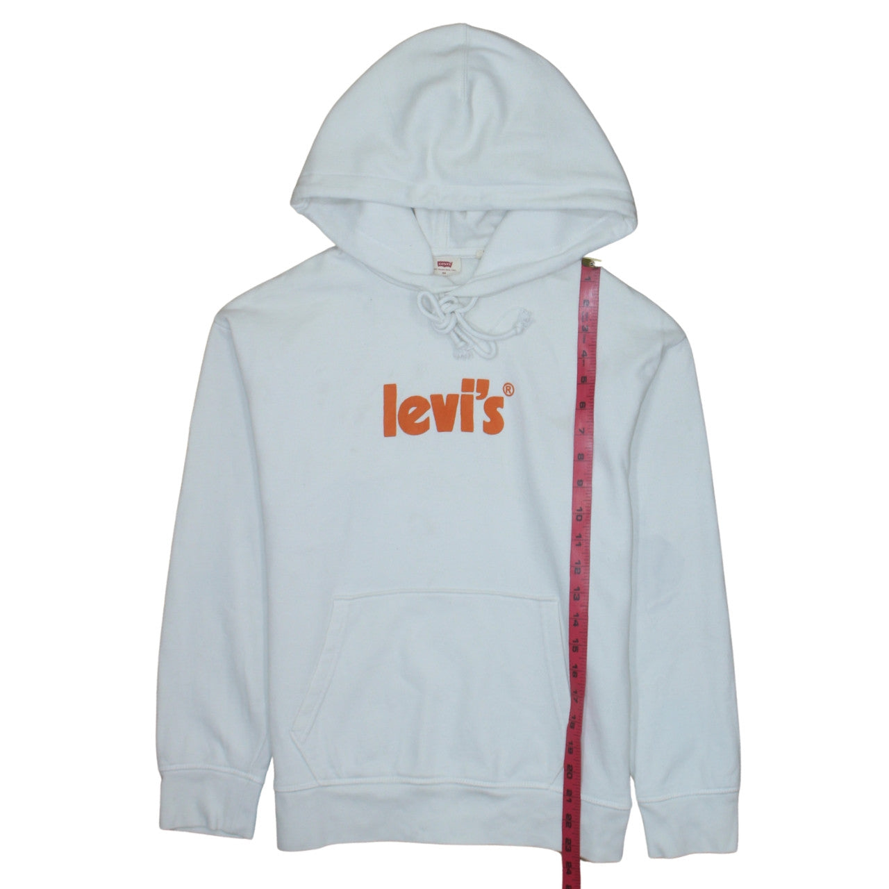 Womens UK Size XS Levi's White Pullover Hoodie