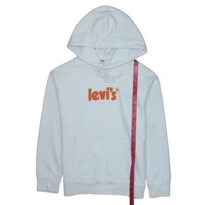 Womens UK Size XS Levi's White Pullover Hoodie