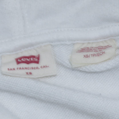 Womens UK Size XS Levi's White Pullover Hoodie