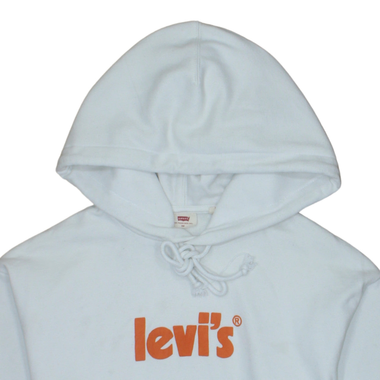 Womens UK Size XS Levi's White Pullover Hoodie