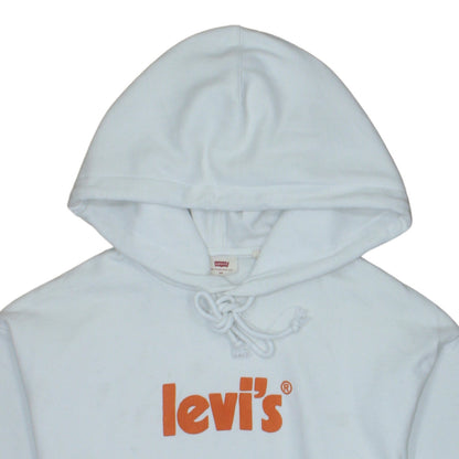 Womens UK Size XS Levi's White Pullover Hoodie