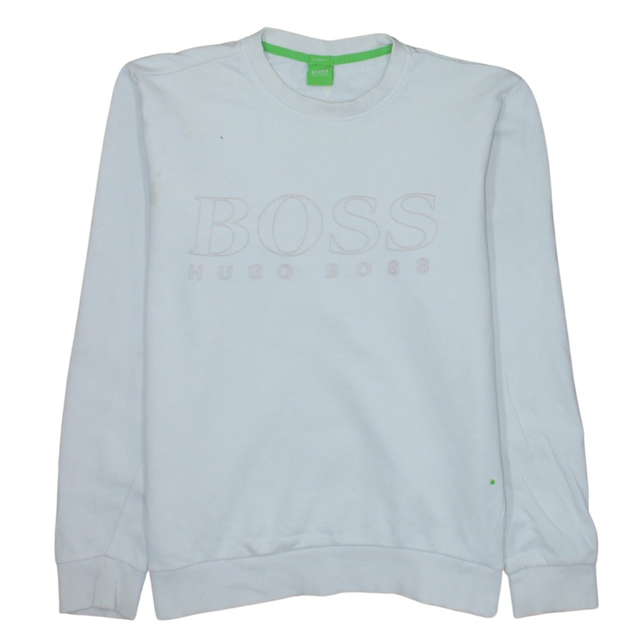 Mens UK Size S HUGO BOSS White Pullover Sweatshirt