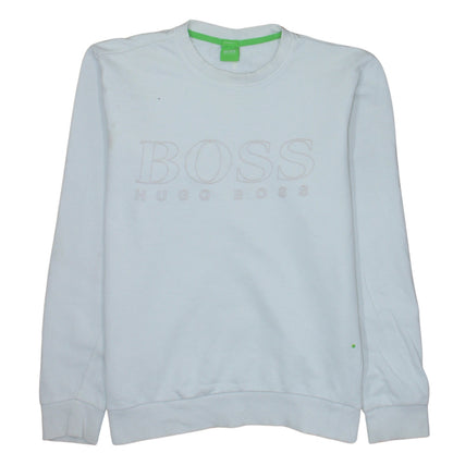 Mens UK Size S HUGO BOSS White Pullover Sweatshirt