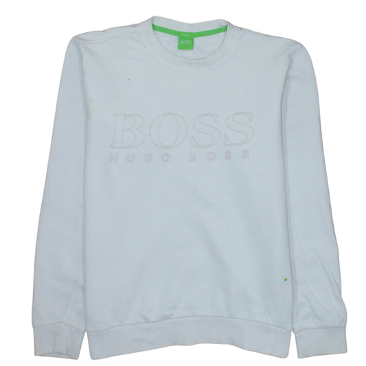 Mens UK Size S HUGO BOSS White Pullover Sweatshirt