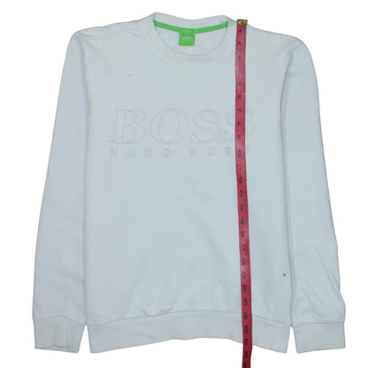 Mens UK Size S HUGO BOSS White Pullover Sweatshirt
