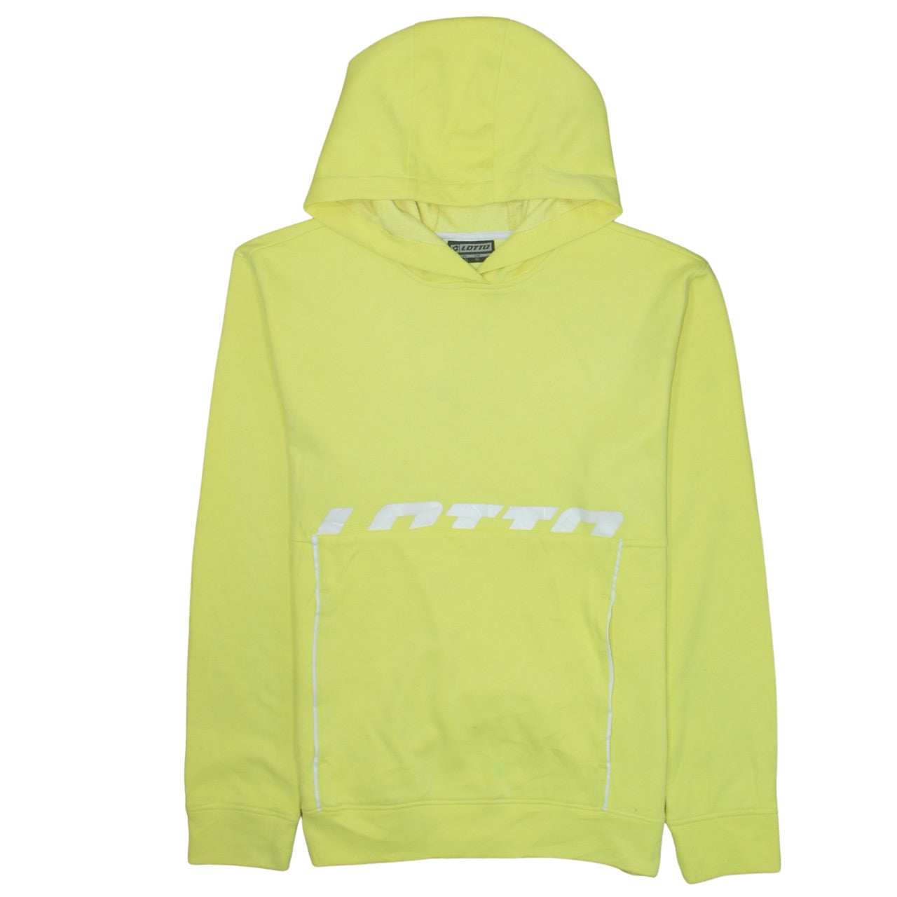 Mens UK Size 2XL Lotto Yellow Pullover Hoodie