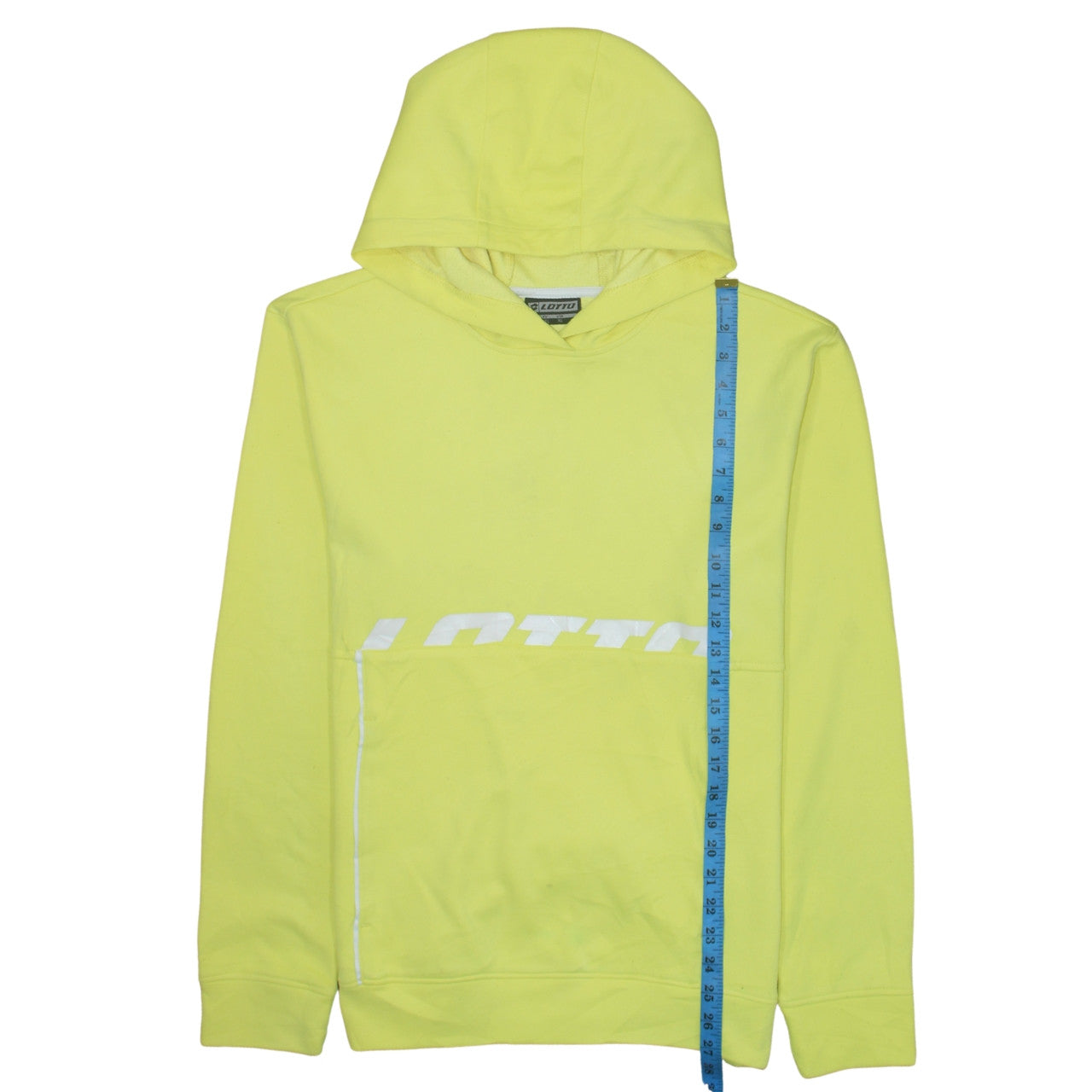 Mens UK Size 2XL Lotto Yellow Pullover Hoodie