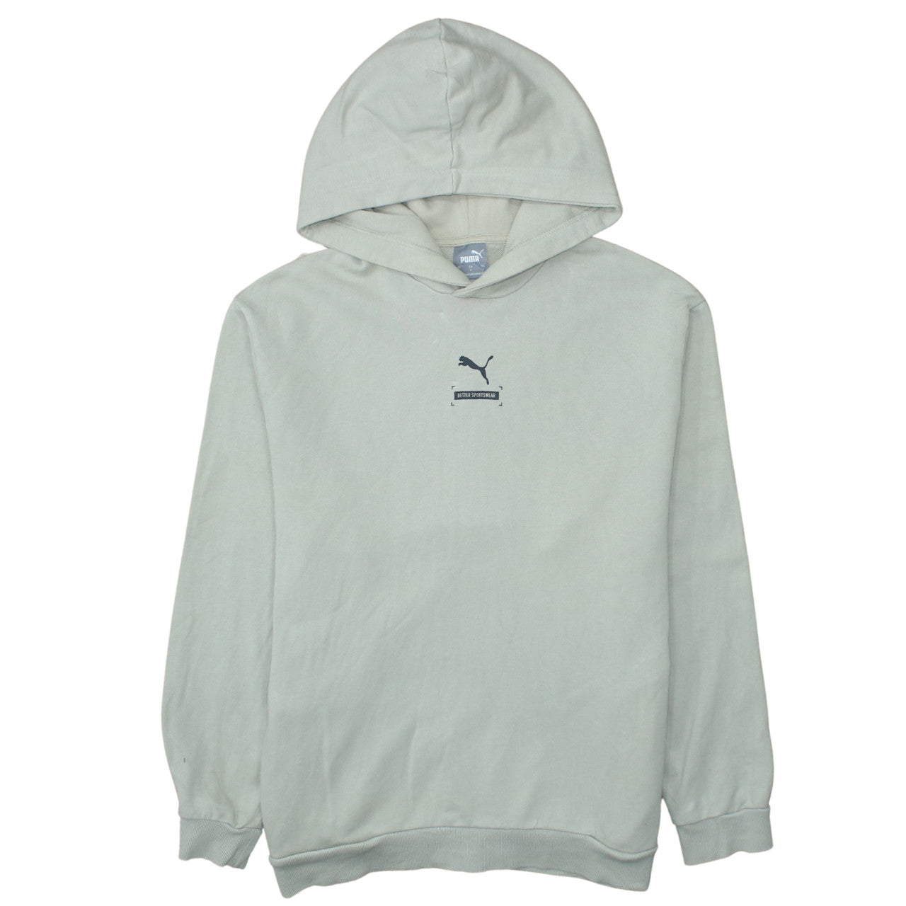 Mens UK Size L PUMA Beige Pullover Hoodie