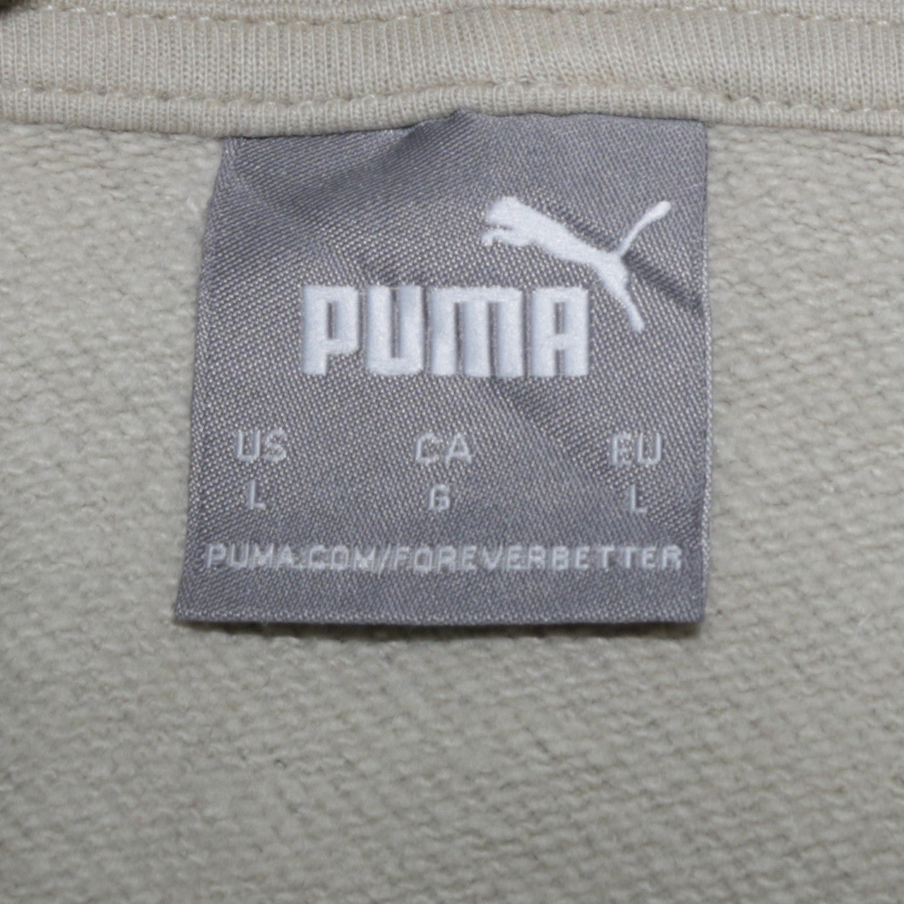 Mens UK Size L PUMA Beige Pullover Hoodie