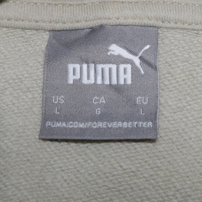 Mens UK Size L PUMA Beige Pullover Hoodie