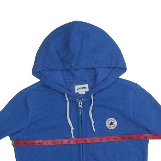 Converse Boys Blue Full Zip Hoodie Small Cotton Blend Casual