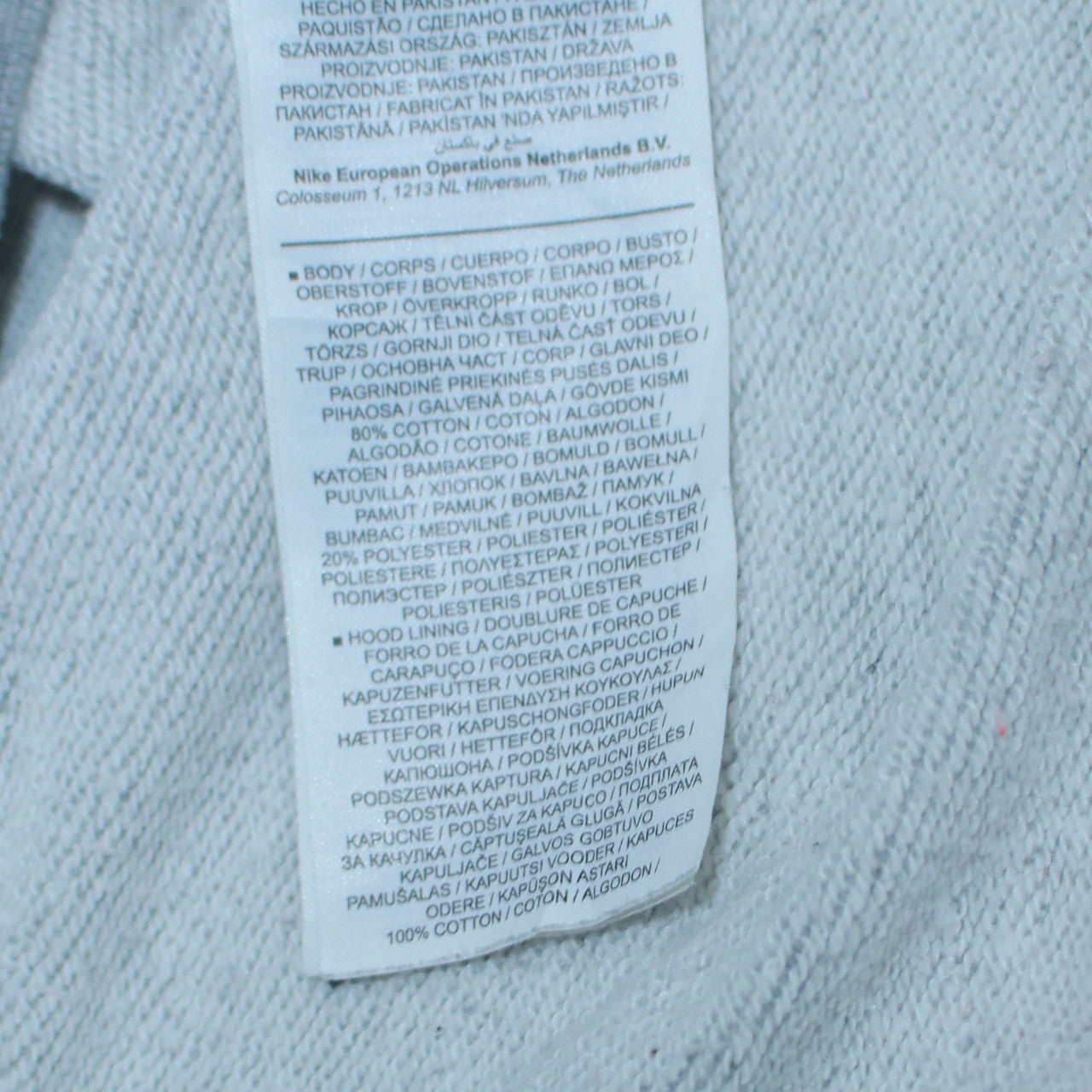 Mens UK Size M Nike Grey Pullover Hoodie