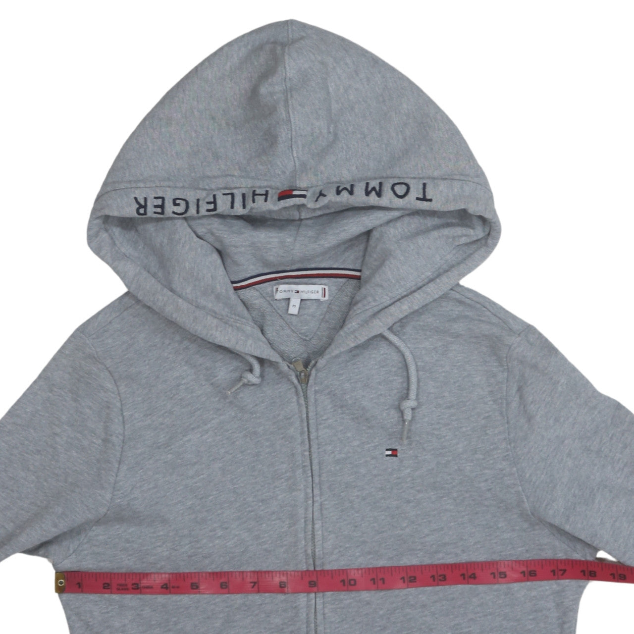 Mens UK Size M Tommy Hilfiger Grey Full Zip Hoodie