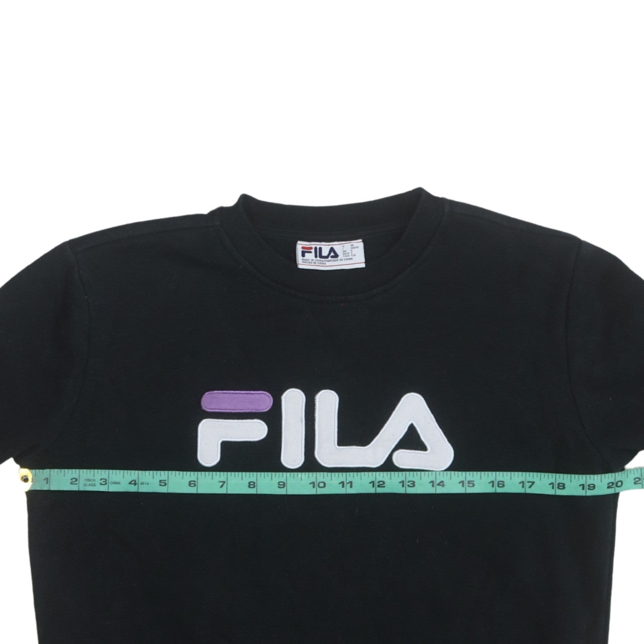 Womens UK Size S FILA Black Pullover Sweatshirt