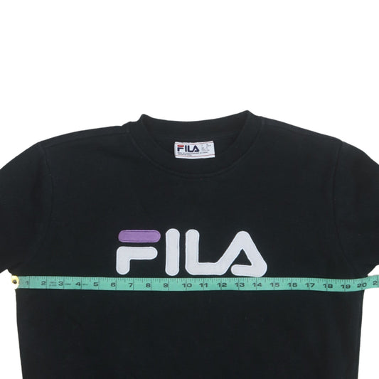 Womens UK Size S FILA Black Pullover Sweatshirt