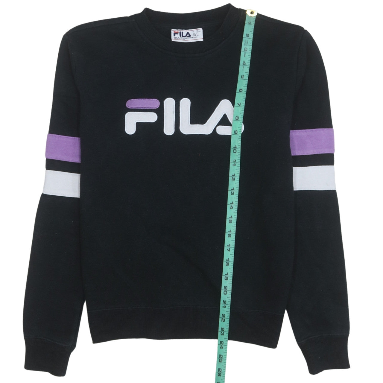 Womens UK Size S FILA Black Pullover Sweatshirt