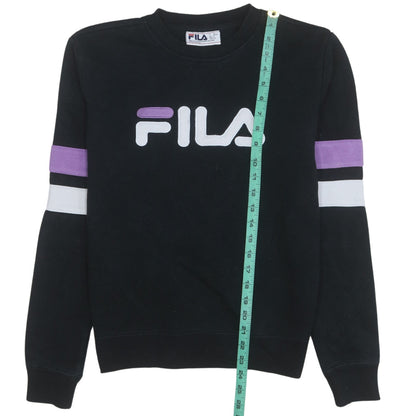 Womens UK Size S FILA Black Pullover Sweatshirt