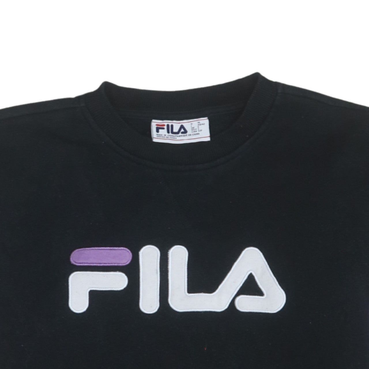 Womens UK Size S FILA Black Pullover Sweatshirt