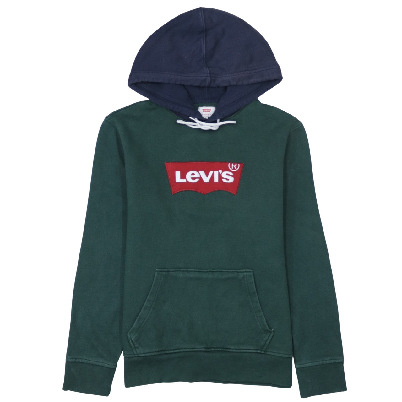 Mens UK Size S Levi's Green Pullover Hoodie