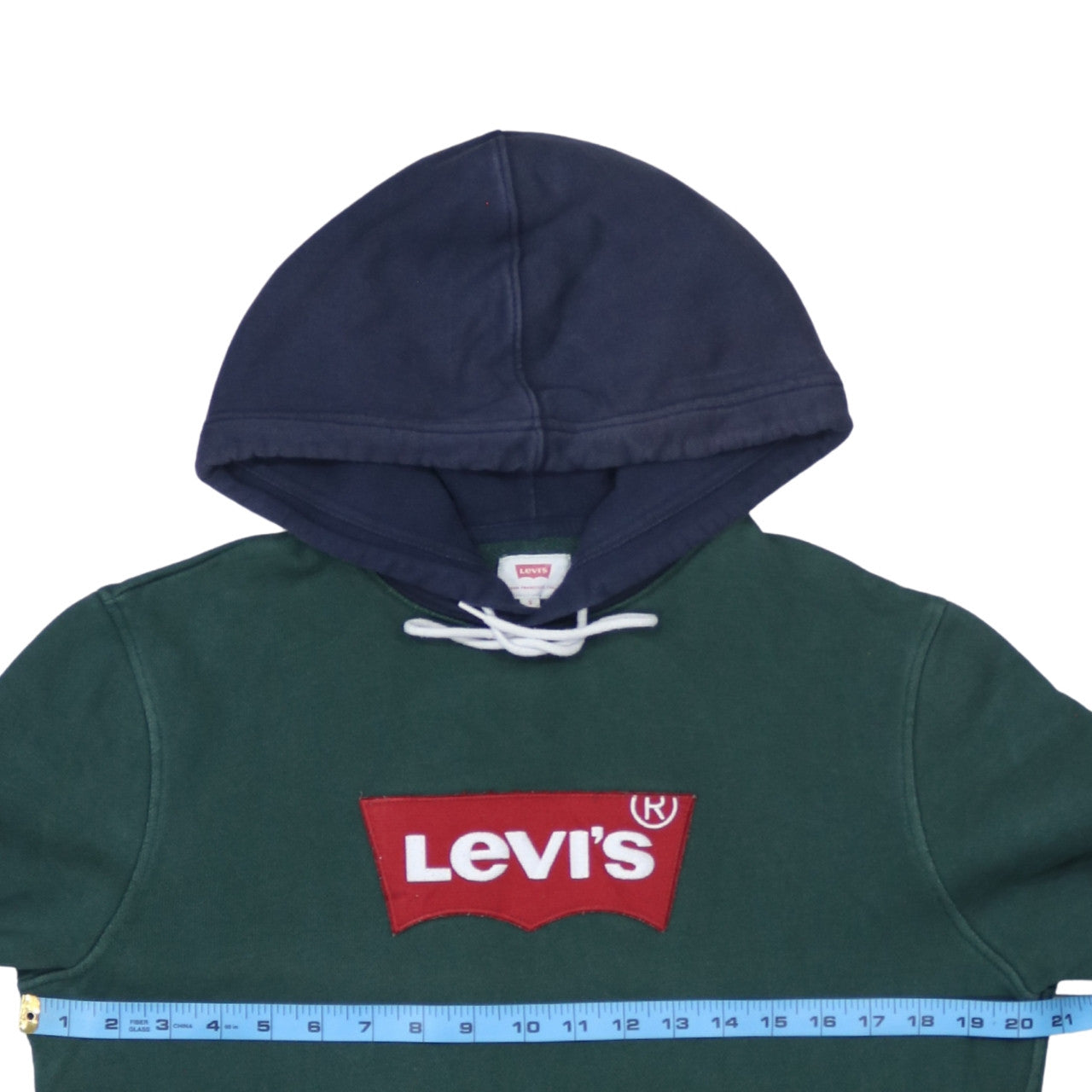 Mens UK Size S Levi's Green Pullover Hoodie