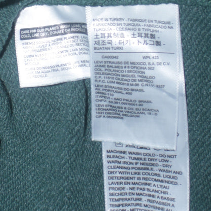 Mens UK Size S Levi's Green Pullover Hoodie