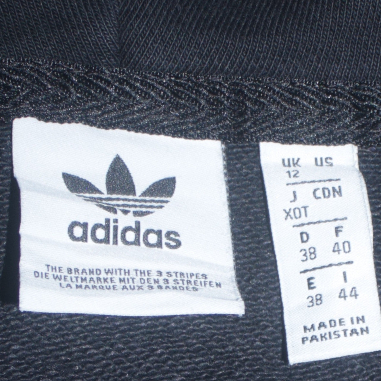 Womens UK Size 12 adidas Black Pullover Hoodie